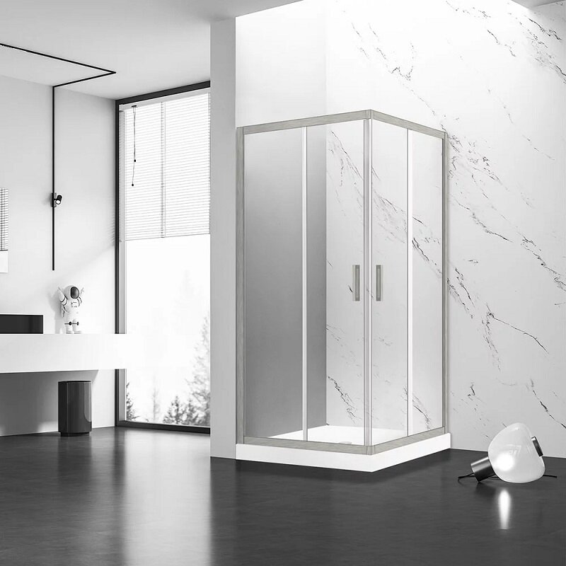 Изображение товара Душевой уголок Veconi Rovigo RV83-10090-01-C5 с профилем никель