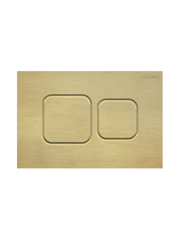 Изображение товара Клавиша смыва Cezares Pneumatic PN2-BTN-BORO брашированное золото пневматическая Compact