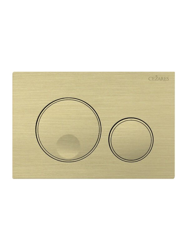 Изображение товара Клавиша смыва для унитаза механическая Cezares RELAX-BTN-BORO брашированное золото