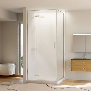 Изображение товара Душевой уголок Veconi Rovigo RV073R/L 100x100 см с стеклом дождь и хром профилем