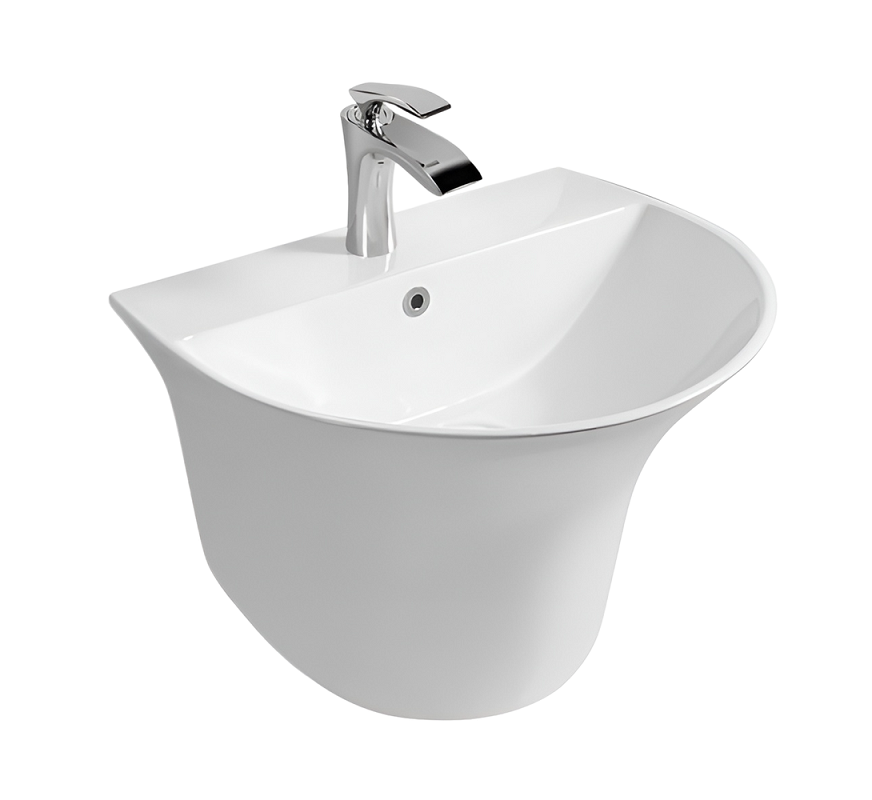 Изображение товара Раковина SantiLine SL-4020 56 см белая для ванной комнаты и кухни