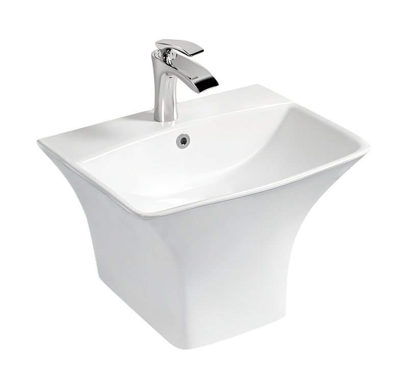 Изображение товара Раковина SantiLine SL-4021 52 см из фаянса с переливом Изображение товара Раковина SantiLine SL-4021 52 см из фаянса с переливом