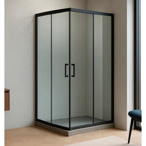 Изображение товара Душевой уголок Royal Bath RB1115HPD-T-BL, 115 x 110 см, стекло прозрачное, профиль черный