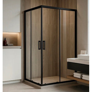Изображение товара Душевой уголок Royal Bath RB7120HPD-T-BL, 120 x 70 см, стекло прозрачное, профиль черный