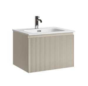 Изображение товара Тумба под раковину Sancos SNOB R 1.0, 60 см, подвесная, Beige Soft, МДФ