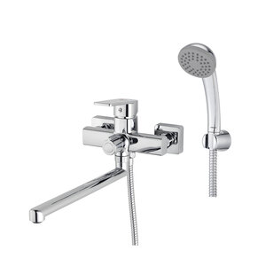 Изображение товара Полимерный смеситель для ванны и душа Milardo Poli POLSB00M10, с душевым хром Изображение товара Полимерный смеситель для ванны и душа Milardo Poli POLSB00M10, с душевым хром