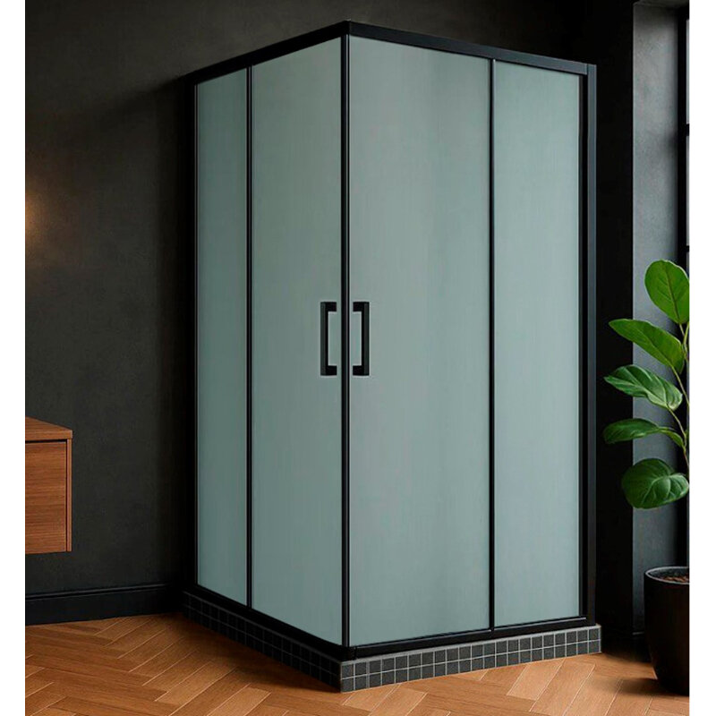 Изображение товара Душевой уголок Royal Bath RB11512HPD-C-BL 120x115 см матовое стекло черный профиль