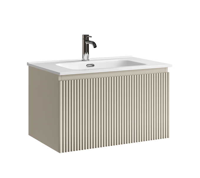 Изображение товара Тумба под раковину Sancos SNOB R 1.0 70 см подвесная бежевый МДФ