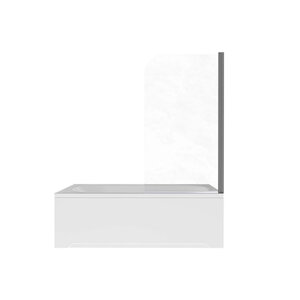 Изображение товара Шторка на ванну Aquatek AQ.BSRC.080.1GM, 80 см, стекло прозрачное, профиль вороненая сталь, gunmetal