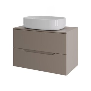 Изображение товара Тумба с раковиной Orange Line Li-70TuLMDF+B08-600W 70 см подвесная белая матовая