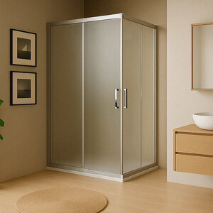 Изображение товара Душевой уголок Royal Bath RB8095HPD-C-ST 95 х 80 см, стекло матовое, профиль сатин