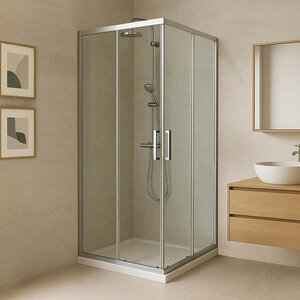 Изображение товара Душевой уголок Royal Bath RB8595HPD-T-ST 95 х 85 см, стекло прозрачное, профиль сатин
