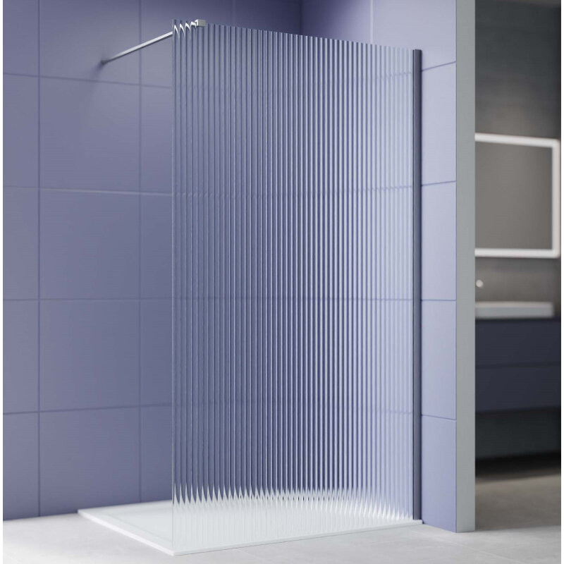 Изображение товара Душевая стенка Aquatek Walk in AQ.WI.140.2GM 140 см без дверей с рифленным стеклом