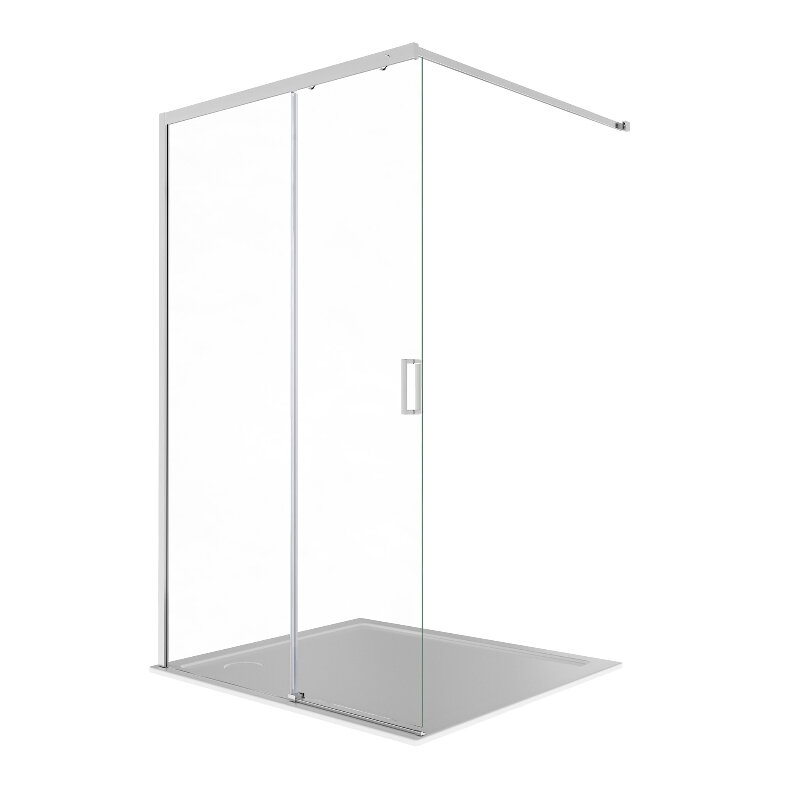 Изображение товара Душевая стенка Aquatek Walk in AQ.WISL.120.1CH 120 см стекло прозрачное хром профиль