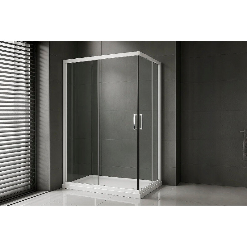Изображение товара Душевой уголок Royal Bath RB8105HPD-T 105x80 см стекло прозрачное профиль белый
