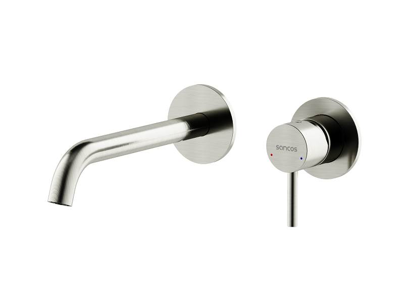 Изображение товара Смеситель для раковины Sancos Etna SC9004BN с PVD никель брашированный встраиваемый