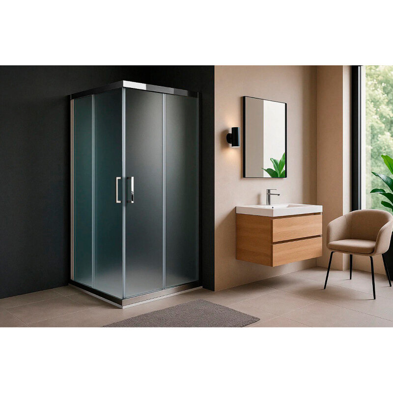 Изображение товара Душевой уголок Royal Bath RB9110HPD-C-CH 110x90 см с матовым стеклом и хром профилем