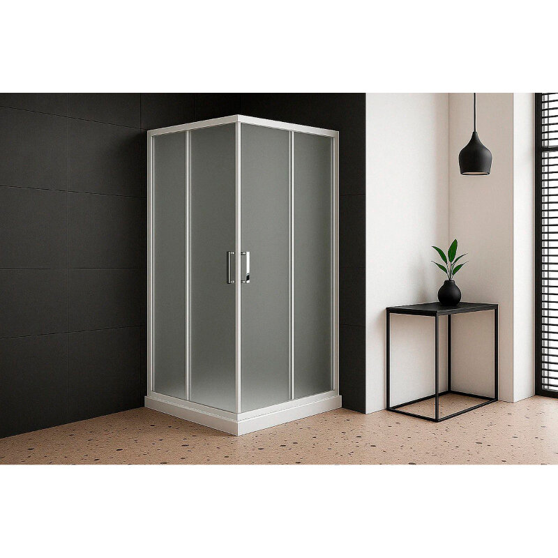 Изображение товара Душевой уголок Royal Bath RB110HPD-C 110x110 см с матовым стеклом и белым профилем