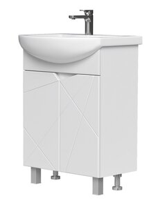 Изображение товара Тумба под раковину Volna Pronto tnPRONTO60.2D-01, 60 см, напольная, белый 