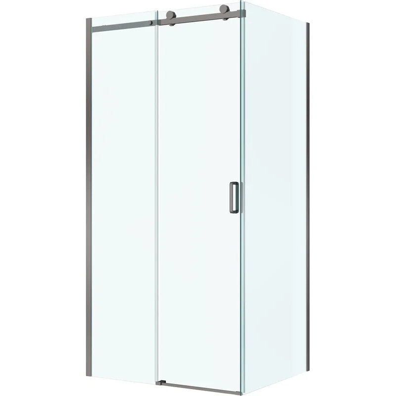 Изображение товара Душевой уголок BelBagno SOFT_CLOSE-2-AH-1-100/80-C-GM 100х80 см прозрачное стекло профиль вороненая