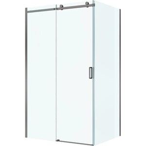 Изображение товара Душевой уголок BelBagno SOFT_CLOSE-2-AH-1-120/90-C-GM, 120 х 90 см, стекло прозрачное, профиль вороненая сталь, gunmetal