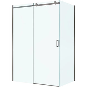 Изображение товара Душевой уголок BelBagno SOFT_CLOSE-2-AH-1-150/80-C-GM, 150 х 80 см, стекло прозрачное, профиль вороненая сталь, gunmetal