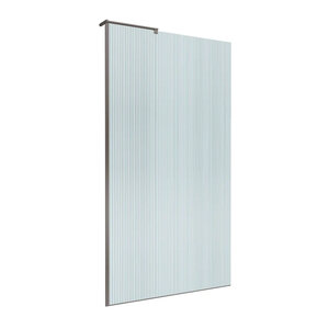 Изображение товара Душевая стенка BelBagno UNO-L-1-TB-100-FL-GM 100 см стекло рифленое профиль вороненая сталь gunmeta