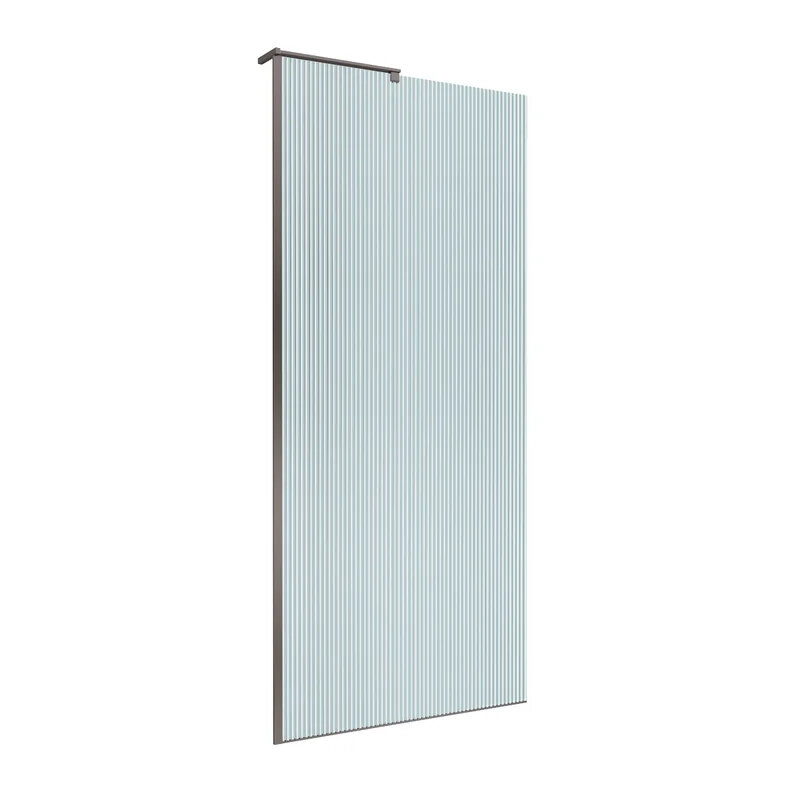 Изображение товара Душевая стенка BelBagno UNO-L-1-TB-90-FL-GM из рифленого стекла с профилем gunmetal Изображение товара Душевая стенка BelBagno UNO-L-1-TB-90-FL-GM из рифленого стекла с профилем gunmetal