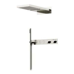 Изображение товара Душевая система Sancos Linn SC9023BN, термостатическая, PVD никель брашированный Изображение товара Душевая система Sancos Linn SC9023BN, термостатическая, PVD никель брашированный