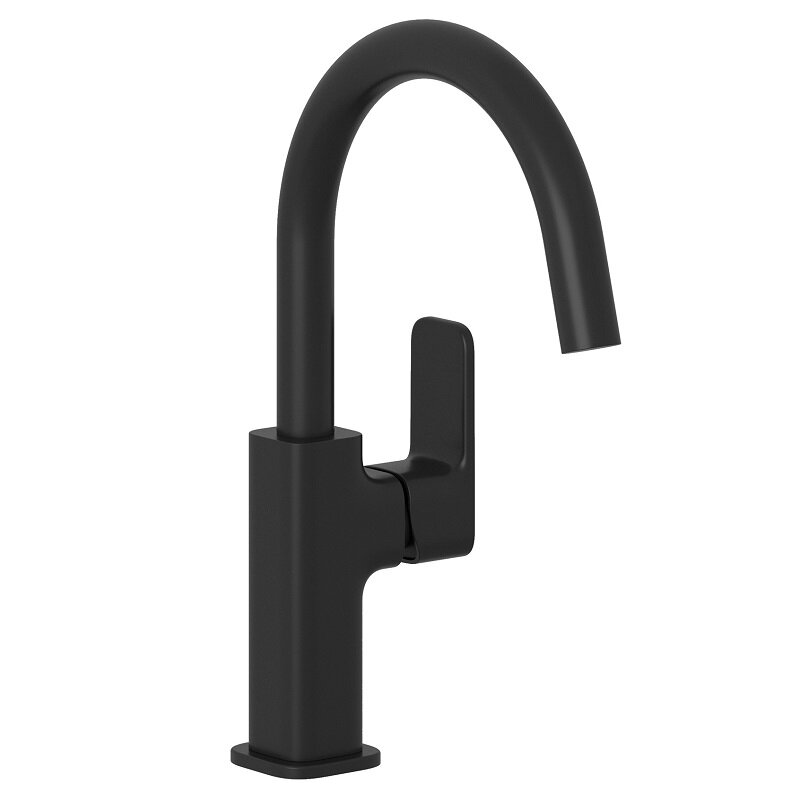 Изображение товара Смеситель для раковины Kludi Renon 420273975 черный матовый с донным клапаном