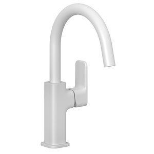 Изображение товара Смеситель для раковины Kludi Renon 420285375, без донного клапана, цвет белый матовый