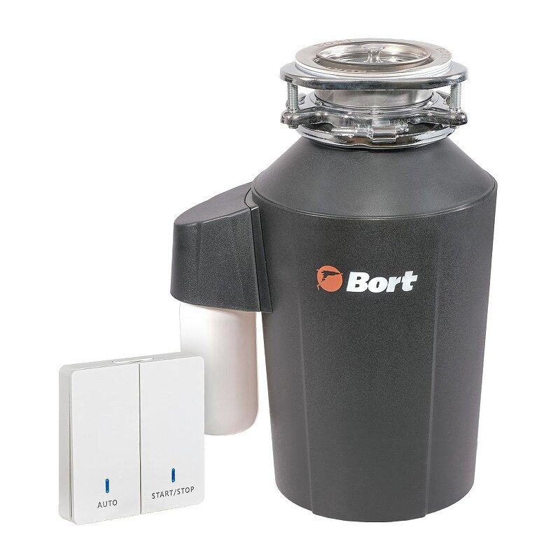 Изображение товара Измельчитель пищевых отходов Bort Alligator Green 93417463, 750 Вт, серый