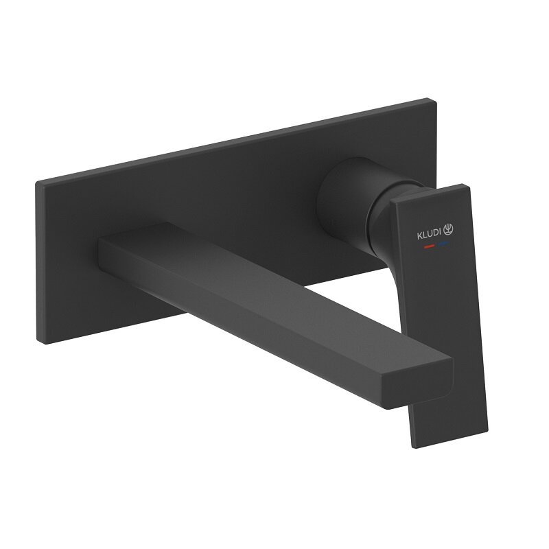 Изображение товара Смеситель для раковины Kludi Decus 542443975, внешняя часть, цвет черный матовый