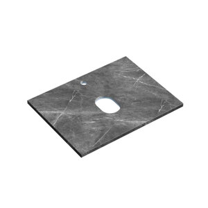 Изображение товара Столешница Sancos TT60A1X, 60 см, керамогранит, с отверстием под смеситель, цвет black sky