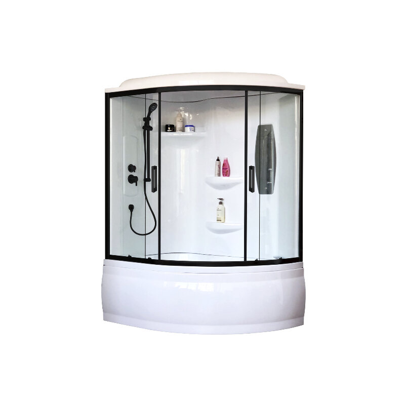 Изображение товара Душевой бокс Royal Bath ALP RB140ALP-T-BL с раздвижными дверями и крышей 140x95 см