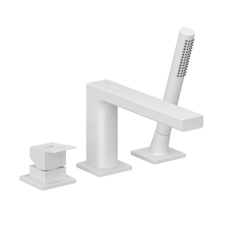 Изображение товара Смеситель на борт ванны Kludi Decus 544485375 белый матовый с изливом