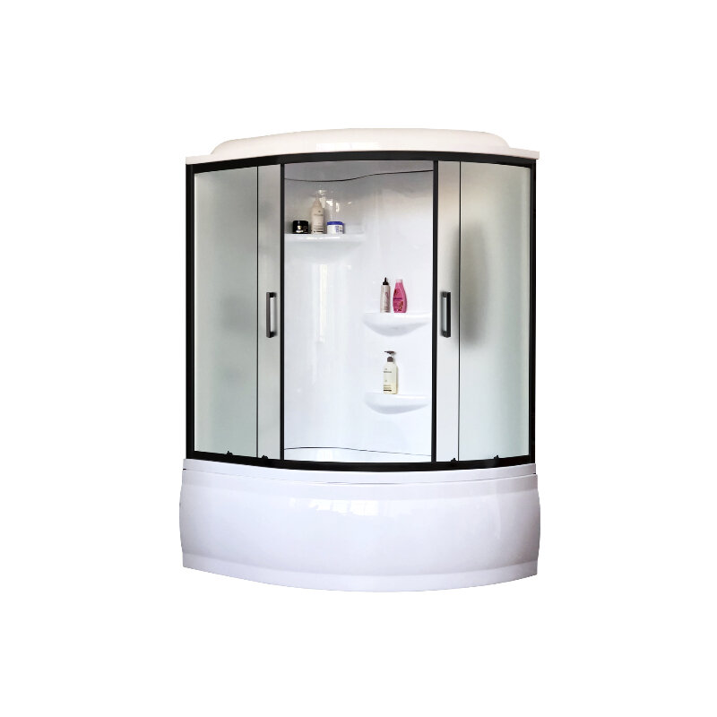 Изображение товара Душевой бокс Royal Bath ALP RB150ALP-C-BL-L/RB150ALP-C-BL-R 150x95 см с раздвижными дверями и матов