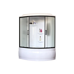 Изображение товара Душевой бокс Royal Bath ALP RB150ALP-C-BL-L/RB150ALP-C-BL-R 150x95 см с раздвижными дверями и матов