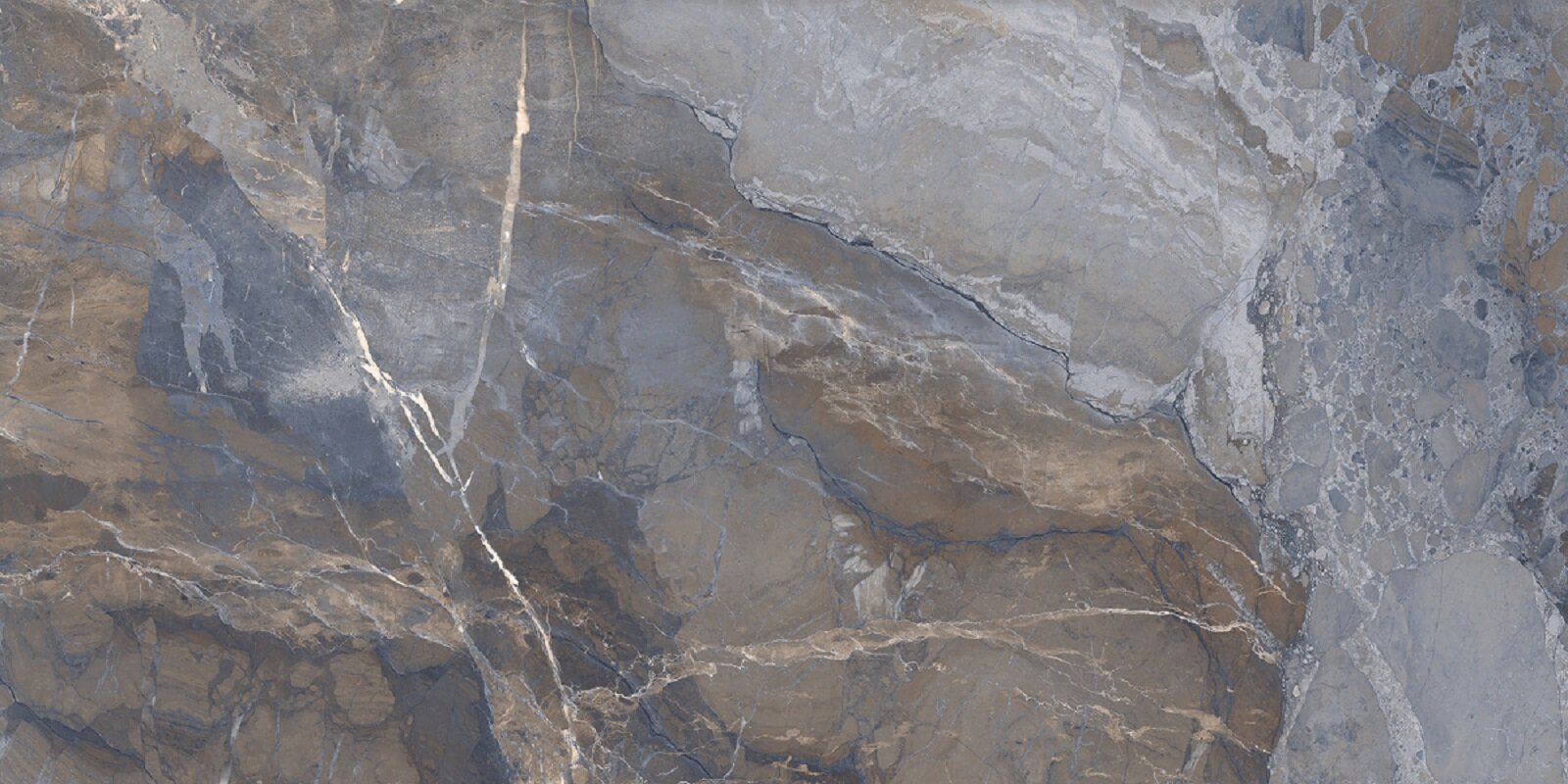 Изображение товара Керамогранит Ceradim Ocean Elfish 60x120 см полированный синий мраморный рисунок