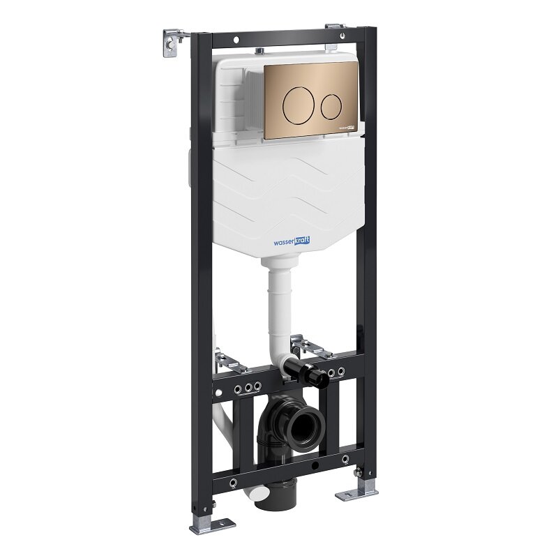 Изображение товара Инсталляция для унитаза WasserKraft Aller 10 10TLT.010. ME. RG02 с клавишей розовое золото