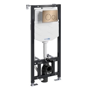 Изображение товара Инсталляция для унитаза WasserKraft Aller 10 10TLT.010.ME.RG02, клавиша розовое золото