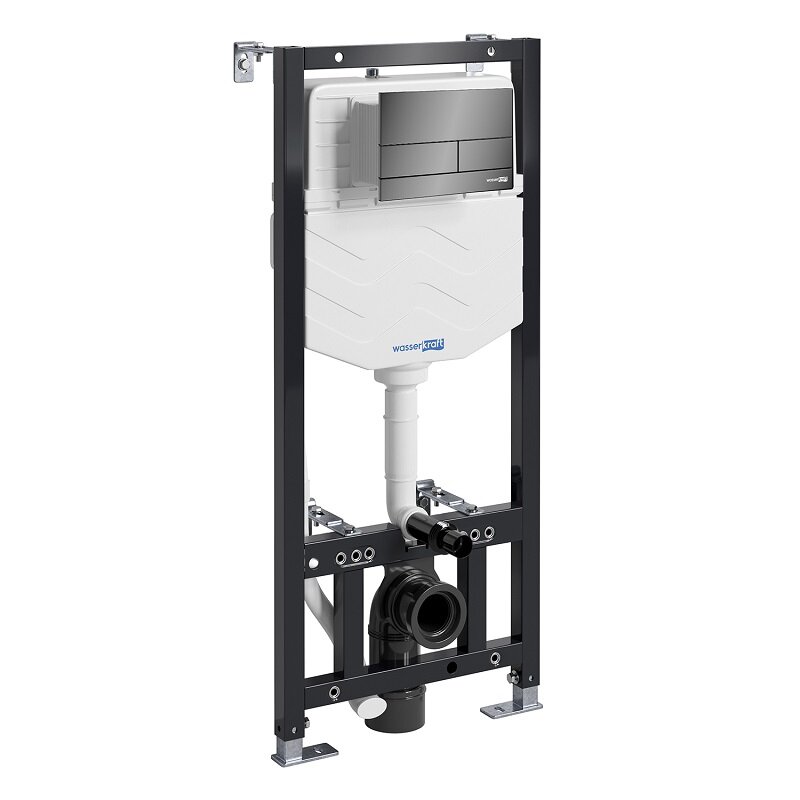 Изображение товара Инсталляция для унитаза WasserKraft Aller 10 10TLT.010.ME.PB04, клавиша черная Изображение товара Инсталляция для унитаза WasserKraft Aller 10 10TLT.010.ME.PB04, клавиша черная