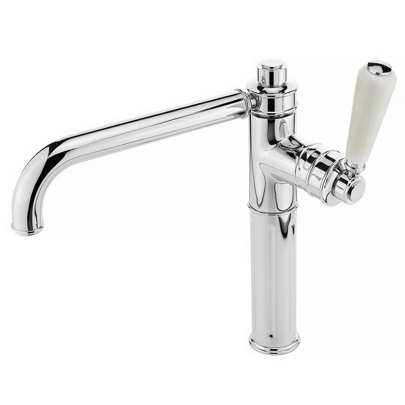 Изображение товара Смеситель для кухонной мойки Migliore Ermitage 25006 хром белый с ретро-изливом