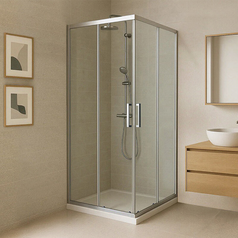 Изображение товара Душевой уголок Royal Bath RB1105HPD-T-ST 105х100 см стекло прозрачное сатин профиль Россия