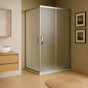 Изображение товара Душевой уголок Royal Bath RB85110HPD-С-Т С матовым стеклом и профилем сатин 110х85 см