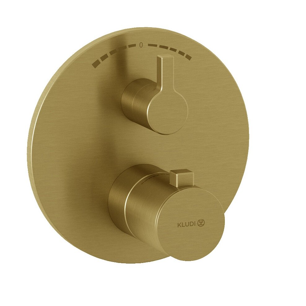Изображение товара Смеситель Kludi Nova Fonte Puristic с термостатом бронзовое золото