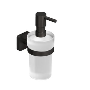 Изображение товара Дозатор для жидкого мыла Kludi Vela S 25976N2, цвет держателя оружейная сталь