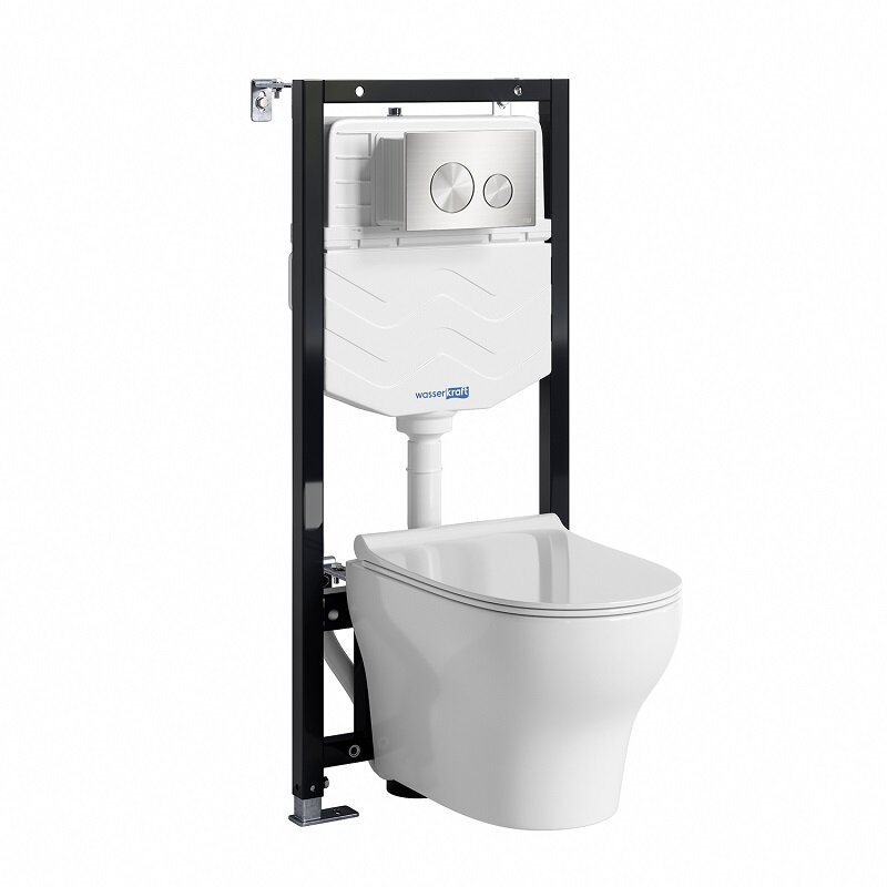 Изображение товара Инсталляция WasserKRAFT 10TLT.010.ME.BN02.H001 с подвесным унитазом Berkel и крышкой микролифт