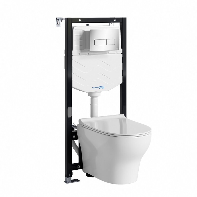 Изображение товара Инсталляция WasserKRAFT 10TLT.010.ME с подвесным унитазом Berkel и крышкой микролифт