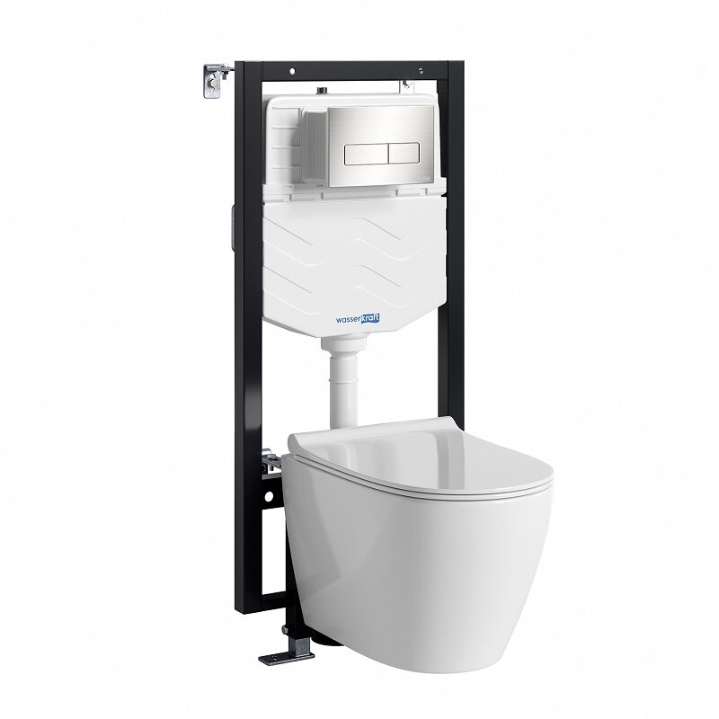 Изображение товара Инсталляция WasserKRAFT 56TLT.010.ME с унитазом Mindel и микролифтом